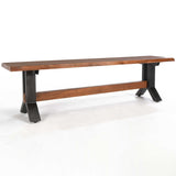 Bellamy Bench, Amber Brown-Furniture - Benches-High Fashion Home
