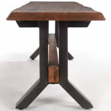 Bellamy Bench, Amber Brown-Furniture - Benches-High Fashion Home