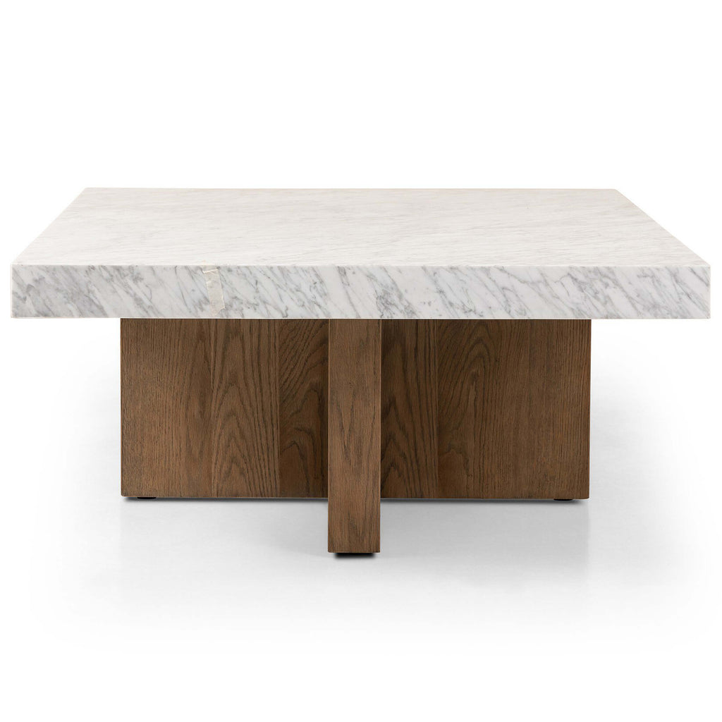 Bellamy Rectangular Coffee Table, White Marble by Four Hands – High Fashion Home