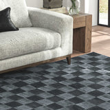 Berlin Check Rug, Ink Blue