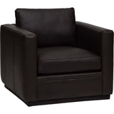 Bronson Leather Swivel Chair, Lewis Nougat-Furniture - Chairs-High Fashion Home