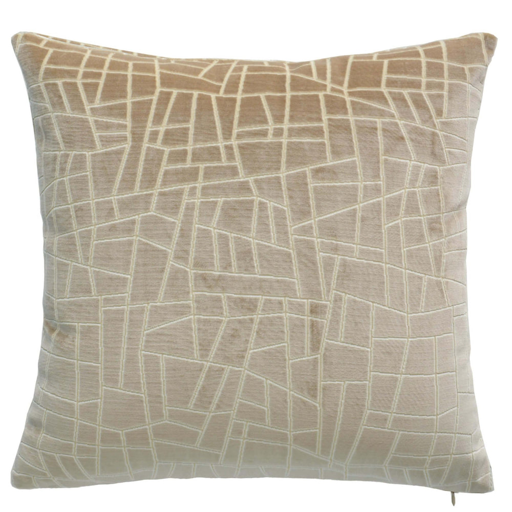 Castle Hill Tivoli Shattered Pillow, Beige-Accessories-High Fashion Home