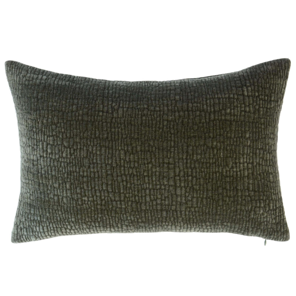 Castle Hill Tivoli Pebble Lumbar Pillow, Green-Accessories-High Fashion Home