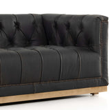Maxx Leather Sofa, Destroyed Black by Four Hands