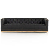 Maxx Leather Sofa, Destroyed Black by Four Hands