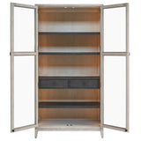 Canseco Display Cabinet, Rolling Fog-Furniture - Storage-High Fashion Home