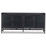 Caprice 72" Sideboard, Black Wash w/Black Cane-Furniture - Storage-High Fashion Home