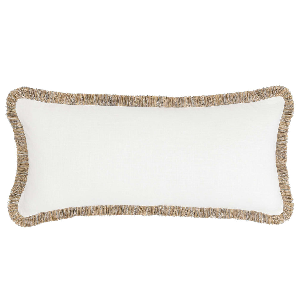 Cara Lumbar Pillow, Ivory/Natural