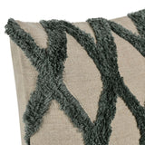 Caro Lumbar Pillow, Forest Green