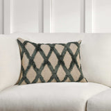 Caro Lumbar Pillow, Forest Green