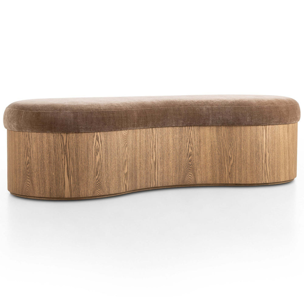 Celeste Accent Bench, Altair Mushroom-Furniture - Benches-High Fashion Home