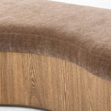 Celeste Accent Bench, Altair Mushroom-Furniture - Benches-High Fashion Home