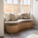 Celeste Accent Bench, Altair Mushroom-Furniture - Benches-High Fashion Home