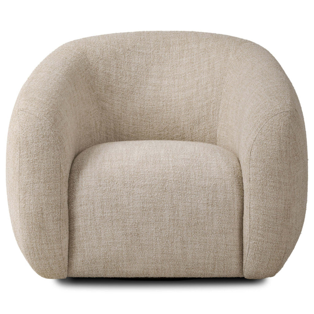 Channing Swivel Chair in Yuma Cream by Four Hands | Modern Swivel