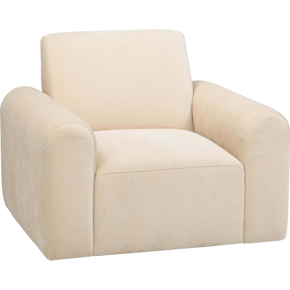 Claire Swivel Chair, Athens Cream-Furniture - Chairs-High Fashion Home