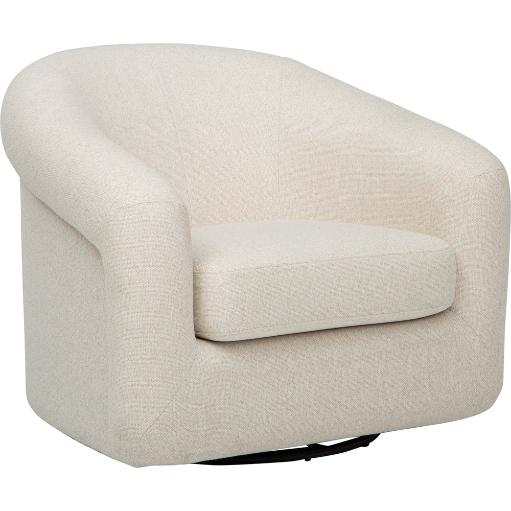 Clemente Swivel Chair, Lila Linen by Becki Owens-Furniture - Chair-High Fashion Home