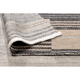 Colton Stripe Outdoor Rug, Charcoal Stripe-Rugs1-High Fashion Home