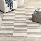 Colton Stripe Outdoor Rug, Ivory Stripe-Rugs1-High Fashion Home