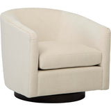 Coltrane Swivel Chair, Colby Cream-Furniture - Chair-High Fashion Home