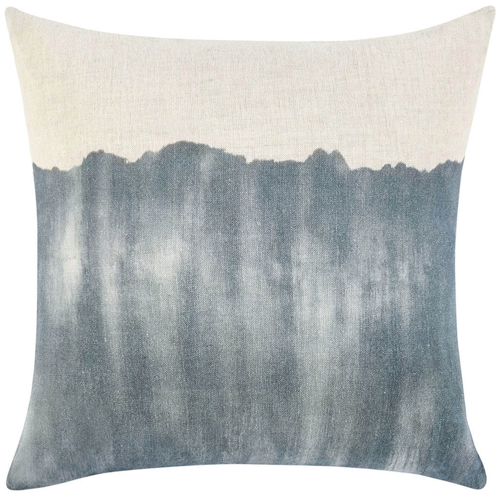 Cora Pillow, Natural/ Denim Blue