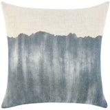 Cora Pillow, Natural/ Denim Blue