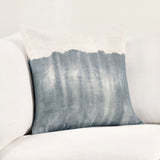 Cora Pillow, Natural/ Denim Blue