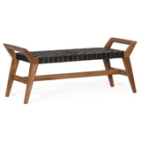 Cove Bench, Black-Furniture - Benches-High Fashion Home