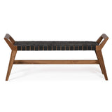 Cove Bench, Black-Furniture - Benches-High Fashion Home