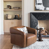 Dana Leather Swivel Chair, Concord Mink by Becki Owens-Furniture - Chair-High Fashion Home