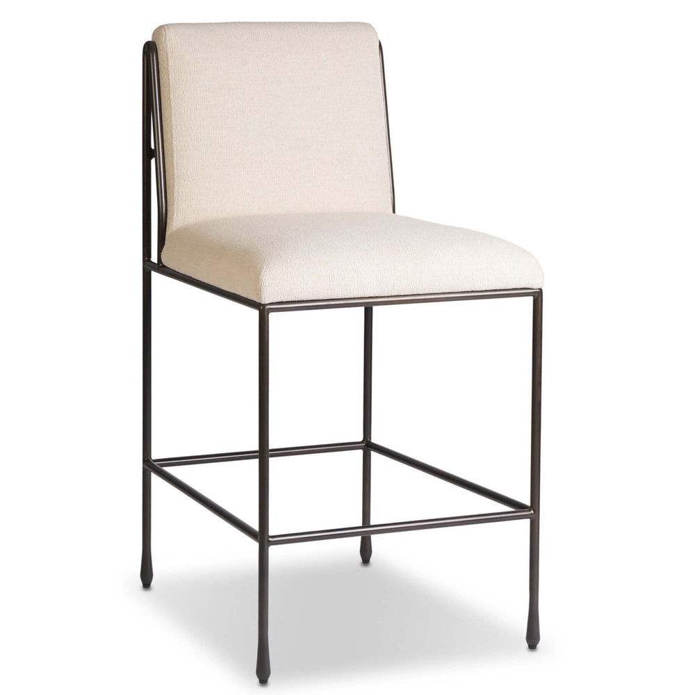 Decker Stool, Crypton Wayfarer Snow by Four Hands-Furniture - Dining-High Fashion Home