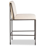 Decker Stool, Crypton Wayfarer Snow by Four Hands-Furniture - Dining-High Fashion Home