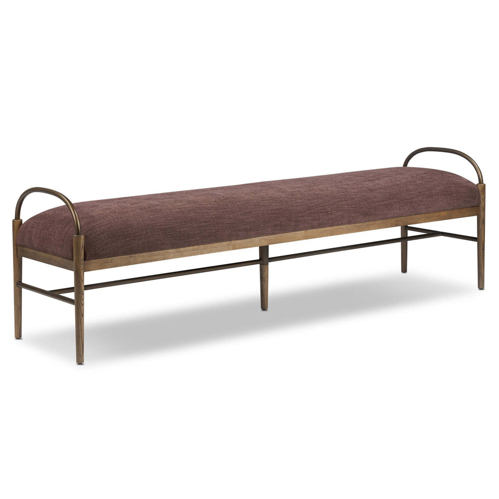 Demi Accent Bench, Laughlin Plum by Amber Lewis x Four Hands-Furniture - Benches-High Fashion Home