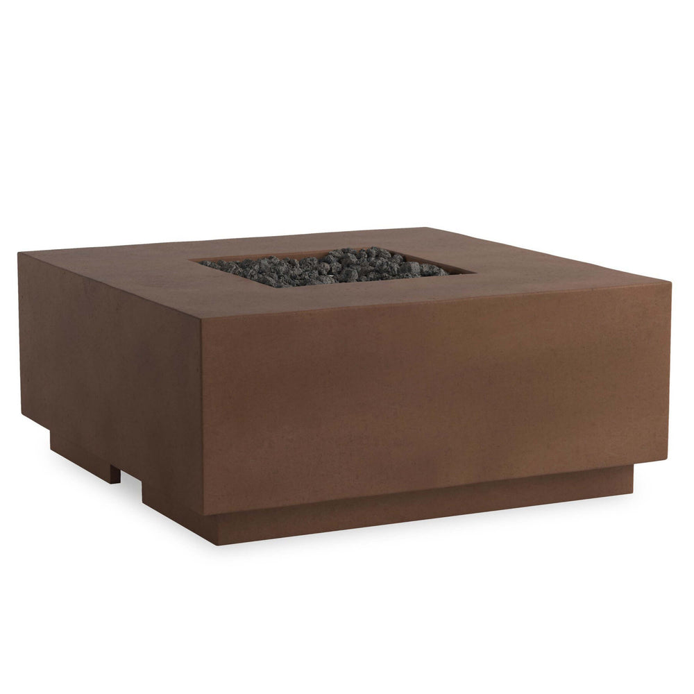 Donovan Outdoor Natural Gas Fire Table, Clay Concrete by Four Hands-Furniture - Outdoor-High Fashion Home