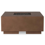 Donovan Outdoor Natural Gas Fire Table, Clay Concrete by Four Hands-Furniture - Outdoor-High Fashion Home