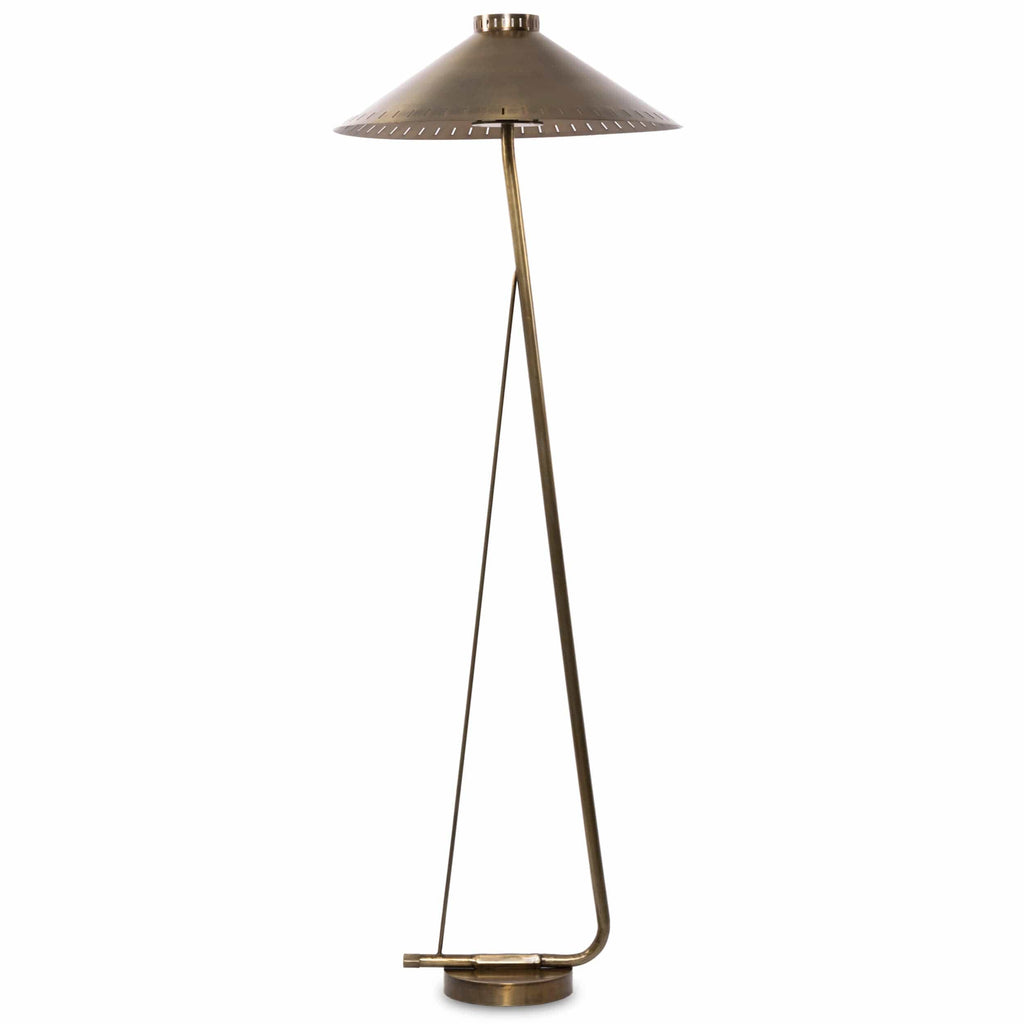 Egon Floor Lamp, Antique Brass High Fashion Home