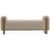 Eliott Bench, Cream-Furniture - Benches-High Fashion Home