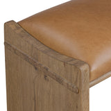 Eros Leather Bench, Conroe Drift by Four Hands-Furniture - Chair-High Fashion Home