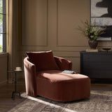 Farrah Chaise Lounge, Surrey Auburn by Four Hands-Furniture - Chairs-High Fashion Home