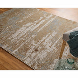 Feizy Rug Aura 3567F, Beige/Gold-Rugs1-High Fashion Home