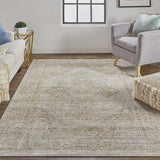 Feizy Rug Aura 3734F, Brown/Gold-Rugs1-High Fashion Home
