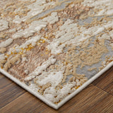Feizy Rug Aura 39LMF, Gold/Ivory-Rugs1-High Fashion Home