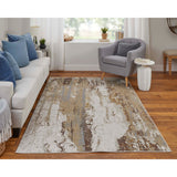 Feizy Rug Aura 39LMF, Gold/Ivory-Rugs1-High Fashion Home