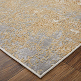Feizy Rug Aura 39LNF, Gold/Gray-Rugs1-High Fashion Home