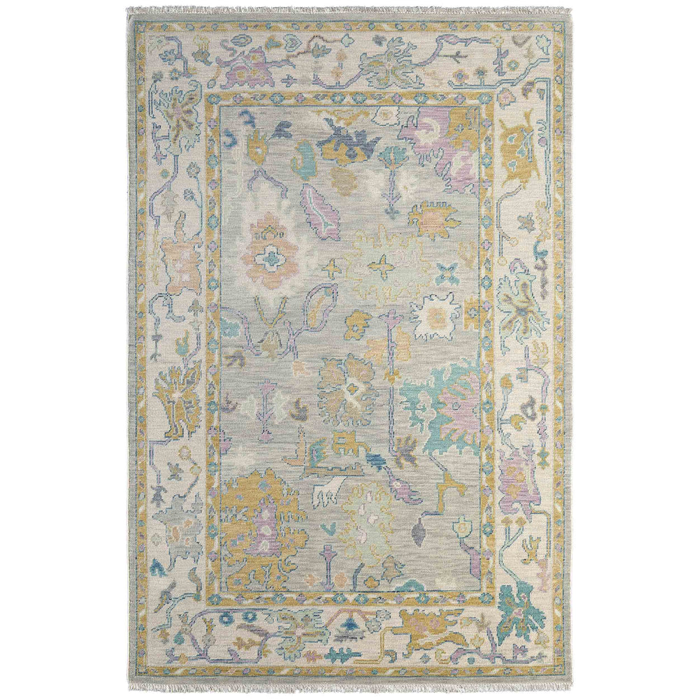 Feizy Rug Karina 6791F, Silver/Green-Rugs1-High Fashion Home