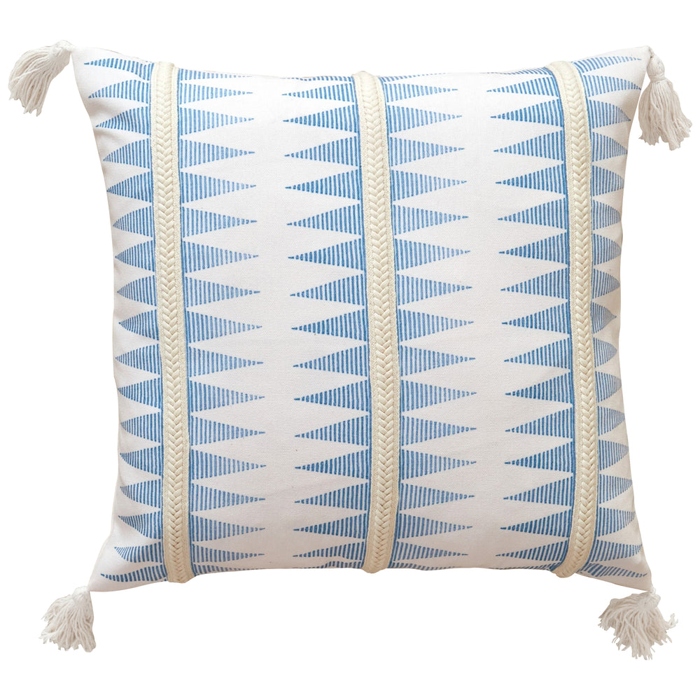 Geo Braid Pillow, Blue