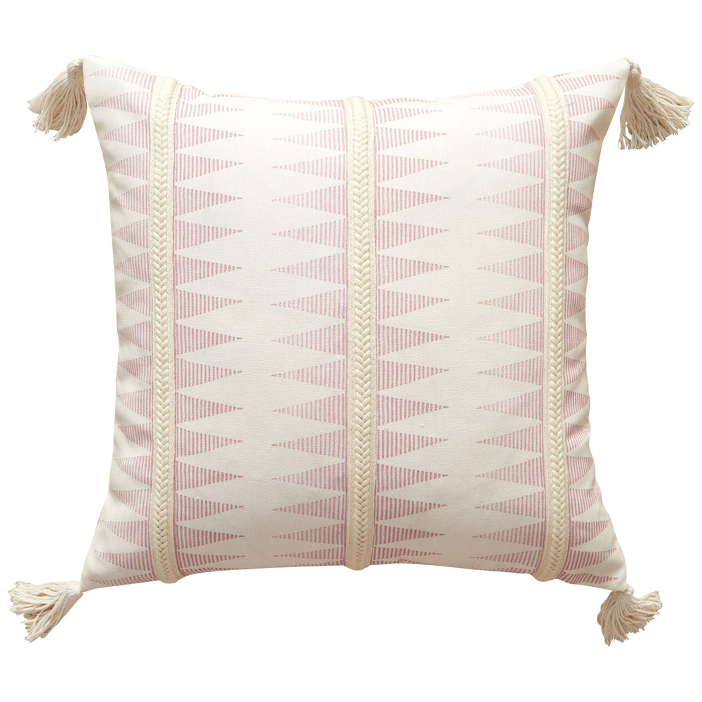 Geo Braid Pillow, Pink