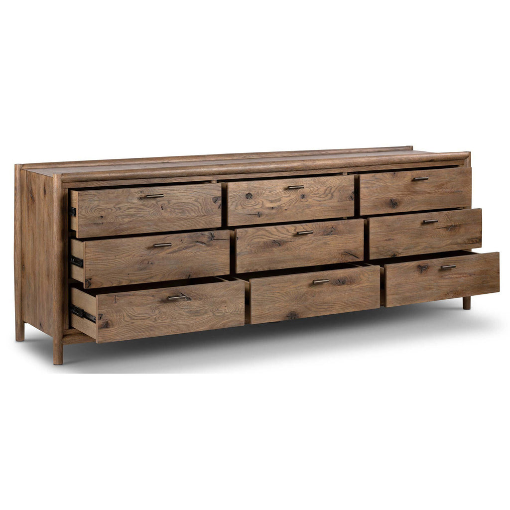 Glenview 9 Drawer Dresser, Weathered Oak – High Fashion Home