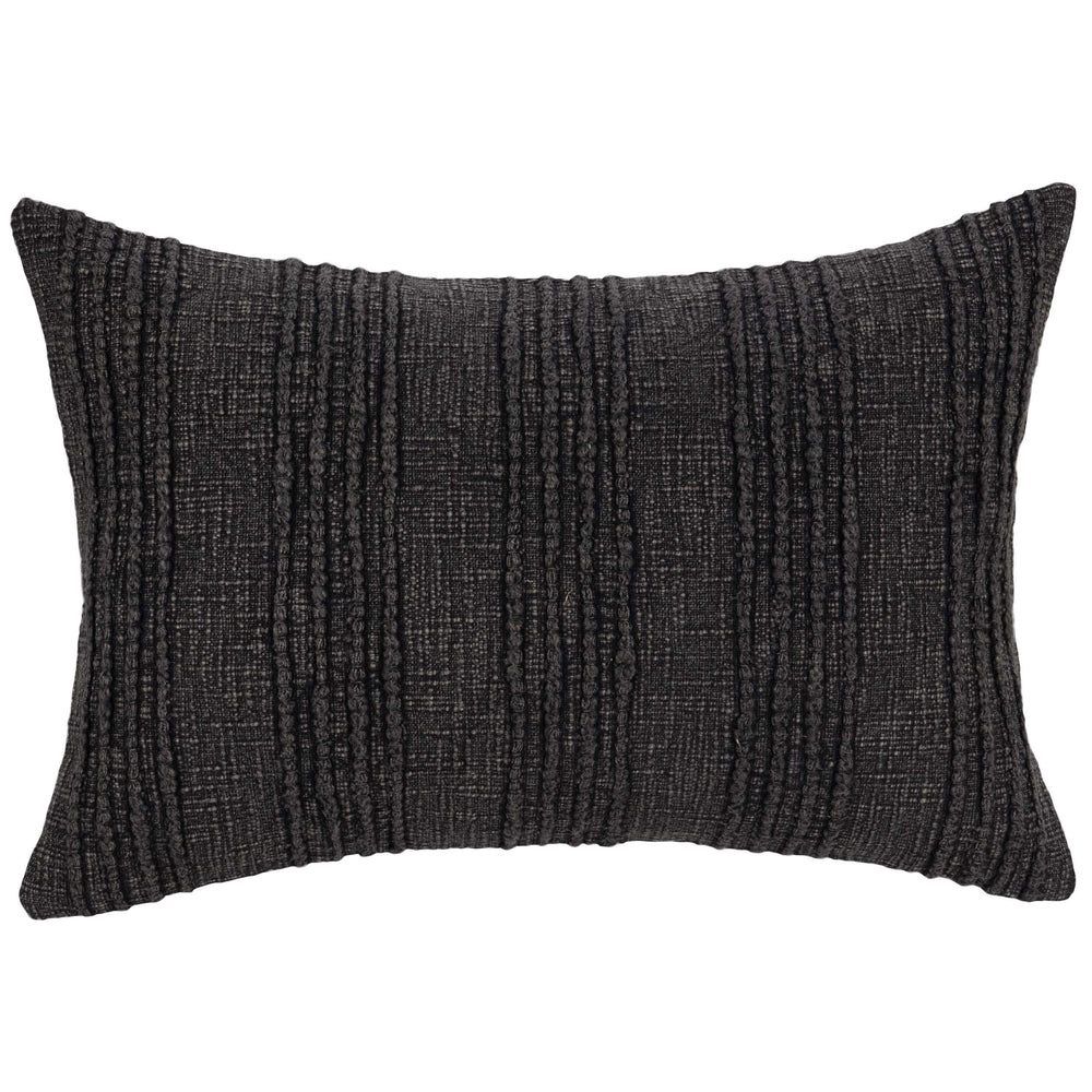 Gratitude Lumbar Pillow, Black