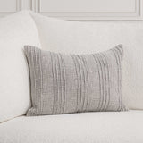 Gratitude Lumbar Pillow, Gray