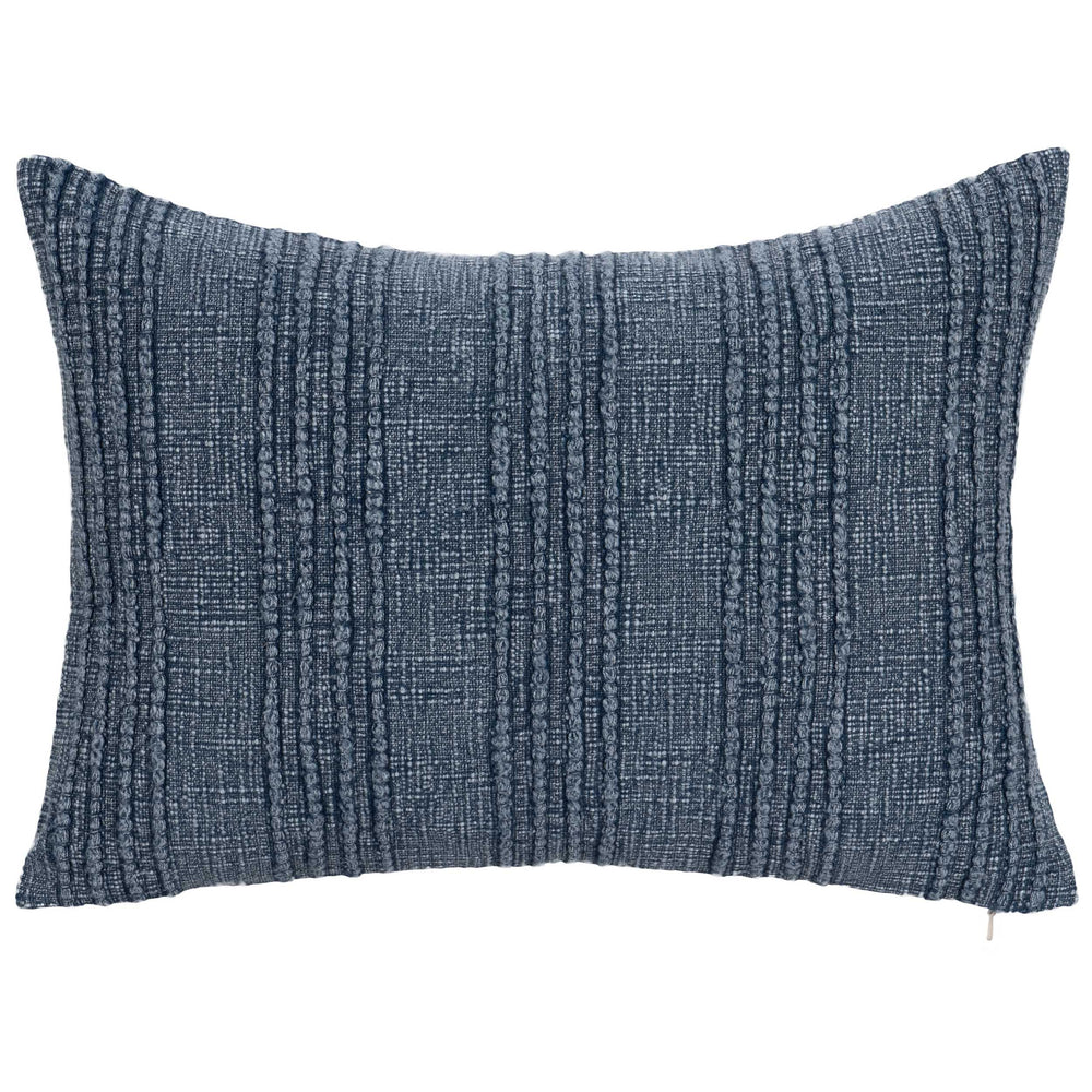 Gratitude Lumbar Pillow, Navy Blue